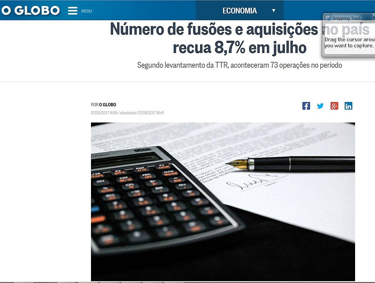 Nmero de fuses e aquisies no pas recua 8,7% em julho